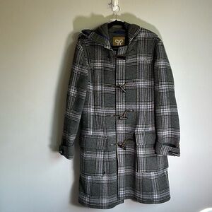 Aritzia Charcoal Plaid Pea Coat - Discount - Sale - Price to Sell